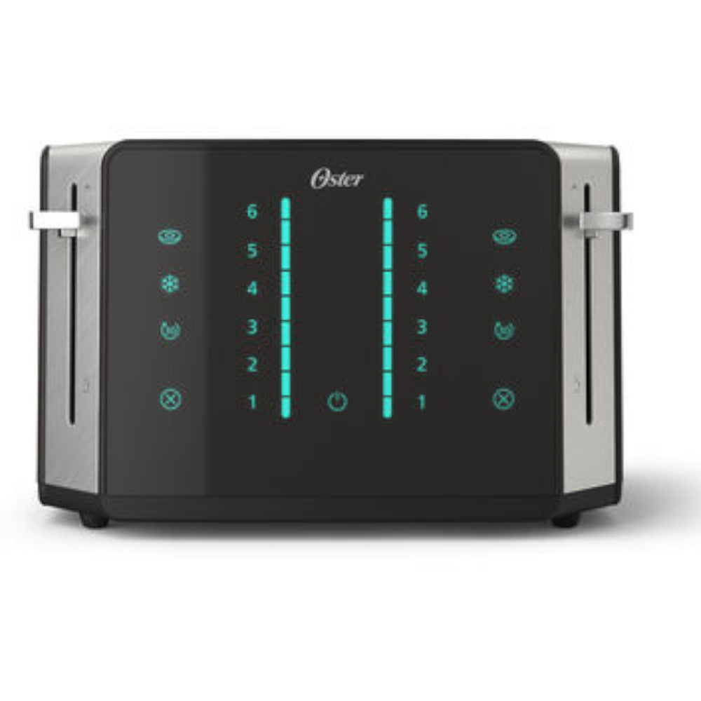  Oster 4-Slice Toaster, Touch Screen with 6 Shade Settings and  Digital Timer, Black/Stainless Steel: Home & Kitchen