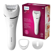 Load image into Gallery viewer, PHILIPS BRE700/04 Rechargeable Epilator Series 8000 for Women, with 3 Accessories
