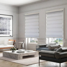 Load image into Gallery viewer, ITY CDNW-1 60 Olivia Stone Cordless Polyester Zebra Day-Night Blind 60&quot;x84&quot; in White
