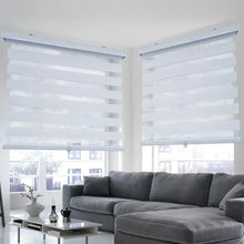 Load image into Gallery viewer, ITY CDNW-1 18 Olivia Stone Cordless Polyester Zebra Day-Night Blind 18&quot;x84&quot; in White
