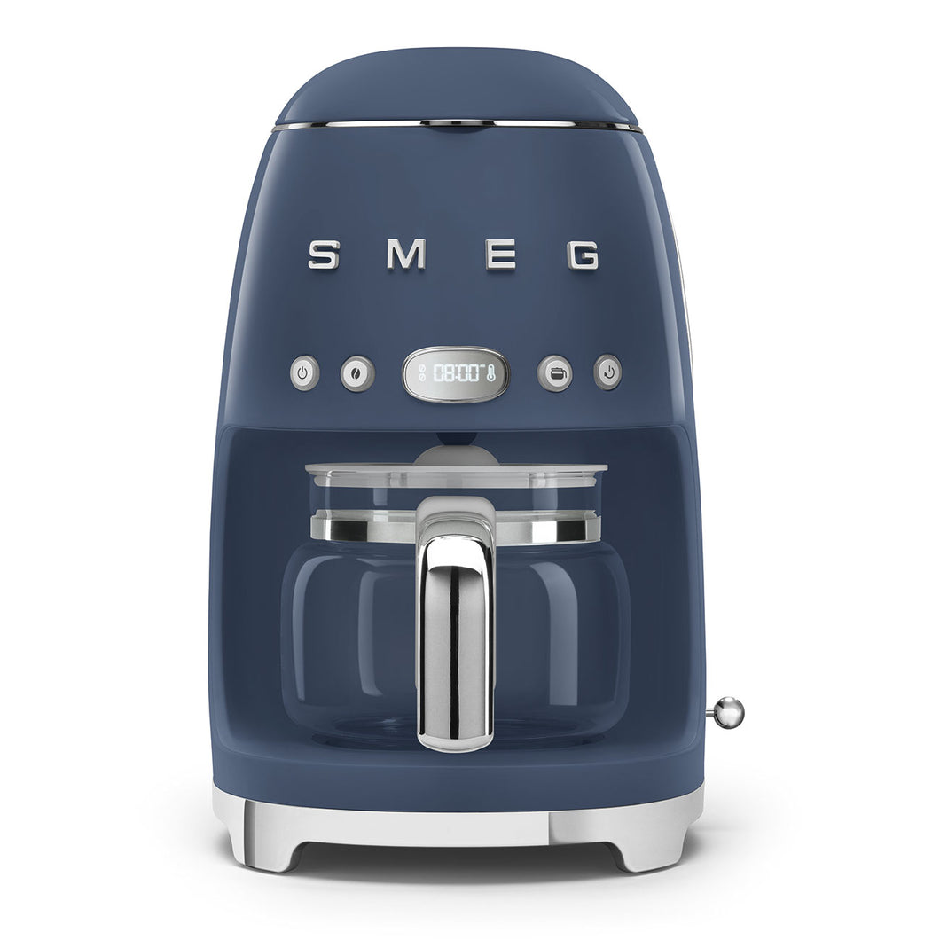 Cafetière style rétro SMEG DCF02NBUS années 50 en bleu marine - Boîte ouverte certifiée