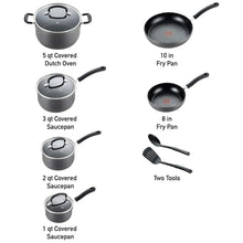 Charger l&#39;image dans la galerie, T-FAL E765SC75  Ultimate Hard Anodized Non-Stick 12 pc set - Blemished package with full warranty
