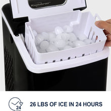 Load image into Gallery viewer, KOOLATRON KIM23-B Portable Countertop Automatic Ice Maker, Self-Cleaning with Digital Controls and LED Indicators in Black
