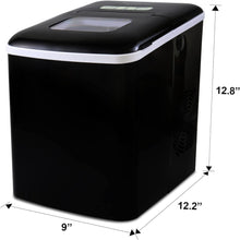 Load image into Gallery viewer, KOOLATRON KIM23-B Portable Countertop Automatic Ice Maker, Self-Cleaning with Digital Controls and LED Indicators in Black
