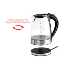 Load image into Gallery viewer, Brentwood KT-1900BK 1.8Qt Glass Kettle
