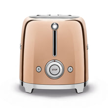 Load image into Gallery viewer, SMEG TSF01RGUS Retro 50&#39;s Style Rose Gold 2-Slice Toaster- Certified open box
