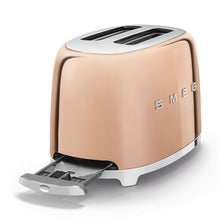 Load image into Gallery viewer, SMEG TSF01RGUS Retro 50&#39;s Style Rose Gold 2-Slice Toaster- Certified open box
