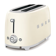 Load image into Gallery viewer, SMEG TSF02CRUS Retro 50&#39;s Style Cream 4-Slice Long Slot Toaster- Certified open box
