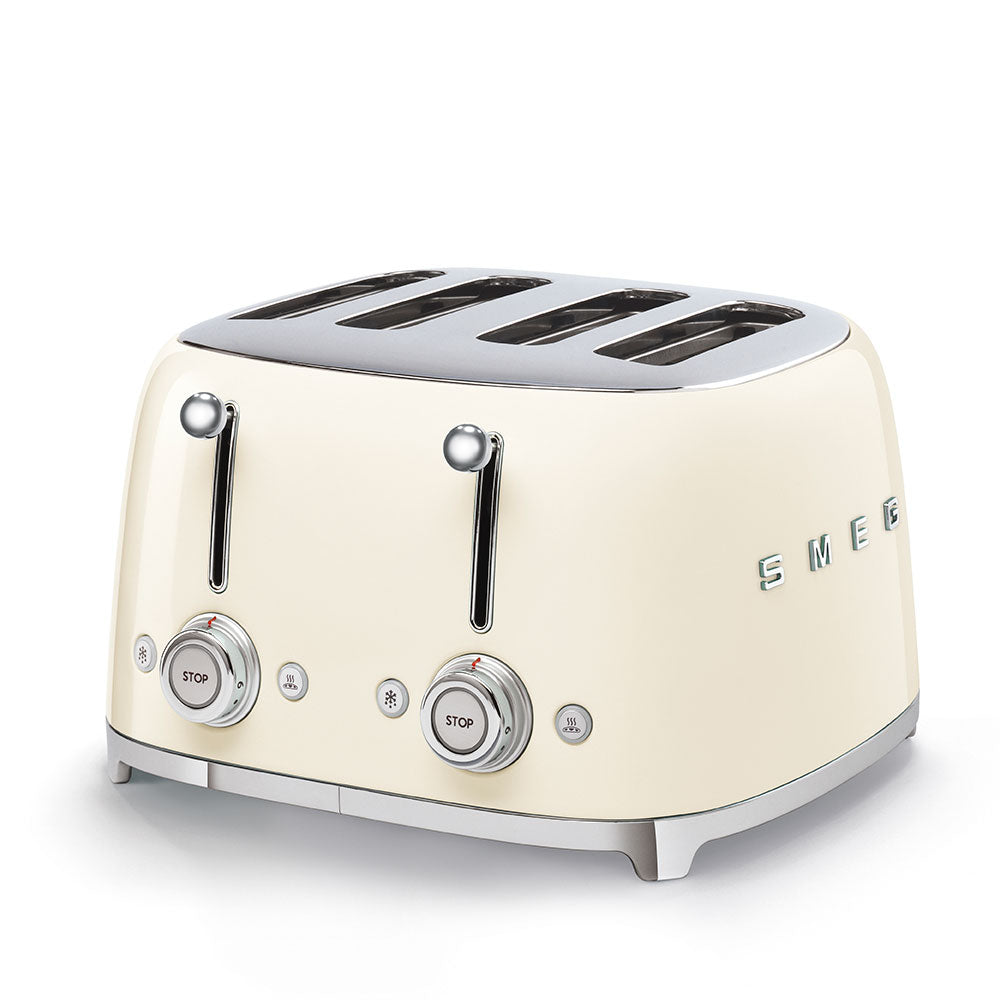 SMEG TSF03CRUS  Retro 50's Style Cream 4-Slice Toaster- Certified open box