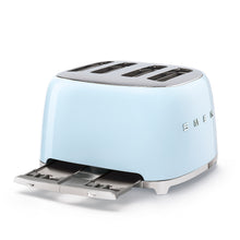 Load image into Gallery viewer, SMEG TSF03PBUS Retro 50&#39;s Style Pastel Blue 4-Slice Toaster- Certified open box
