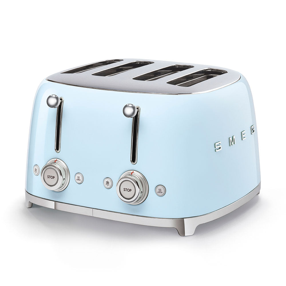 SMEG TSF03PBUS Retro 50's Style Pastel Blue 4-Slice Toaster- Certified open box