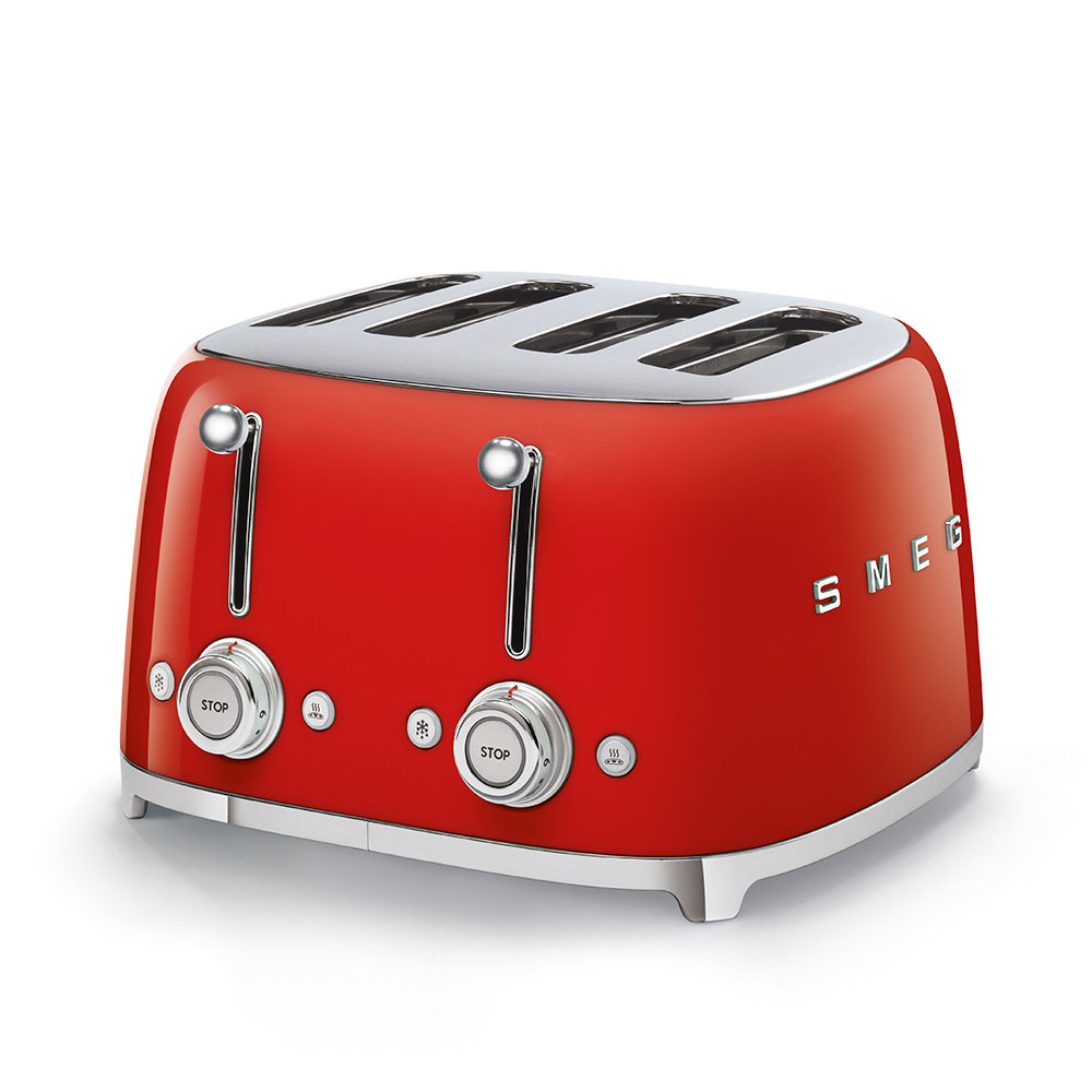 SMEG TSF03RDUS Retro 50's Style Red 4-Slice Toaster - Certified open box