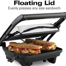 Load image into Gallery viewer, HAMILTON BEACH Electric Panini Press Grill with Locking Lid - 25460C
