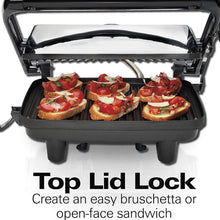 Load image into Gallery viewer, HAMILTON BEACH Electric Panini Press Grill with Locking Lid - 25460C
