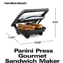 Load image into Gallery viewer, HAMILTON BEACH Electric Panini Press Grill with Locking Lid - 25460C
