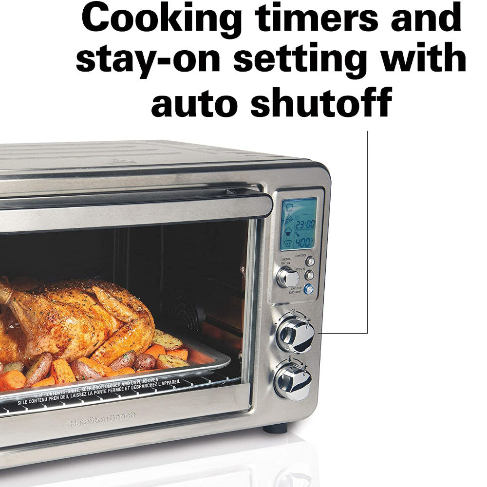 Hamilton Beach Sure Crisp Digital Air Fryer Toaster Oven with Rotisserie 9  x 12｜TikTok Search
