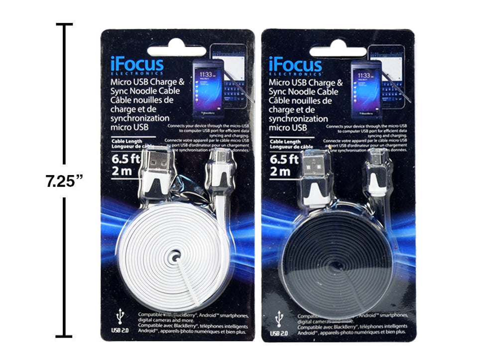 iFOCUS 2M Micro USB Charge and Sync Cable - 86686