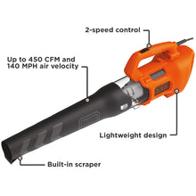 Load image into Gallery viewer, BLACK+DECKER Axial Electric Leaf Blower - BEBL750
