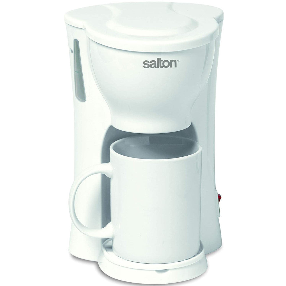 SALTON FC1026 Mini cafetière goutte à goutte compacte 1 tasse avec filtre à mailles réutilisable