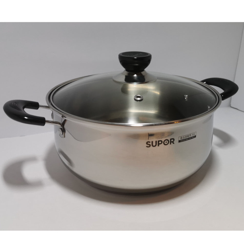 SUPOR Stainless Steel Tri-Ply Stock Pot - Blemished package with Full Warranty -