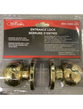 Load image into Gallery viewer, WELLSON Entrance Lock with Button and 3 Keys (Gold) - WH-1886-GO
